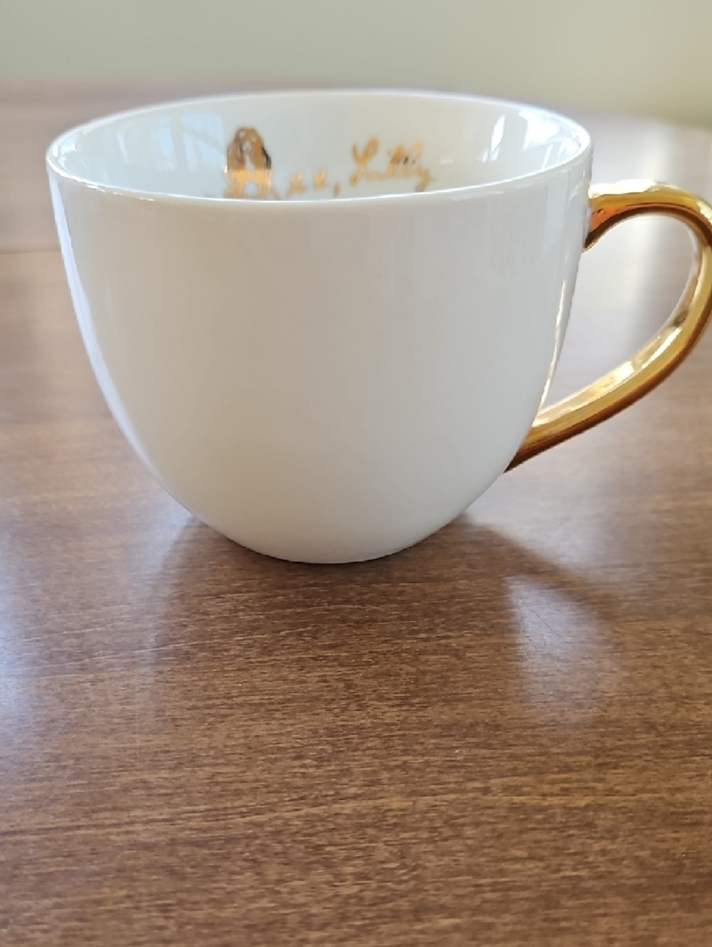 Lilly Pulitzer White Ceramic Mug with Gold Handle - Picture 3 of 8